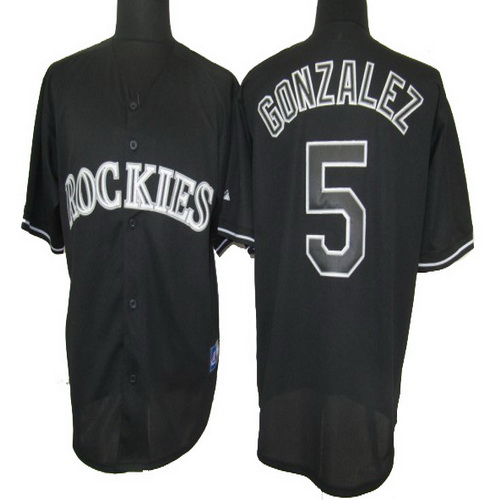 Colorado Rockies Mexico Carlos Gonzalez 5 Black Fashion MLB Jerseys